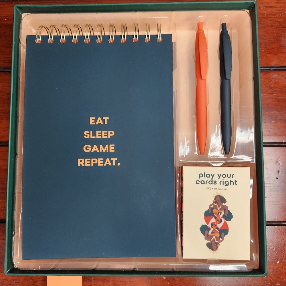 Stationary Gift Set Gamer Eat Sleep Game Repeat Black History Month Cards Pens
